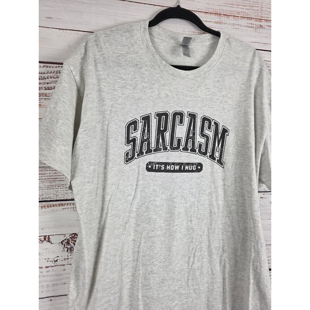 Gildan Heavy Cotton T Shirt XL Womens Grey Sarcasm‎ Funny Crew Neck - Picture 2 of 5
